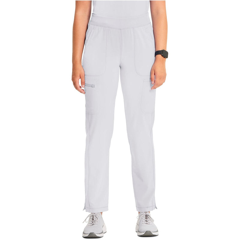 white - Mid Rise Tapered Leg Pull-on Pant