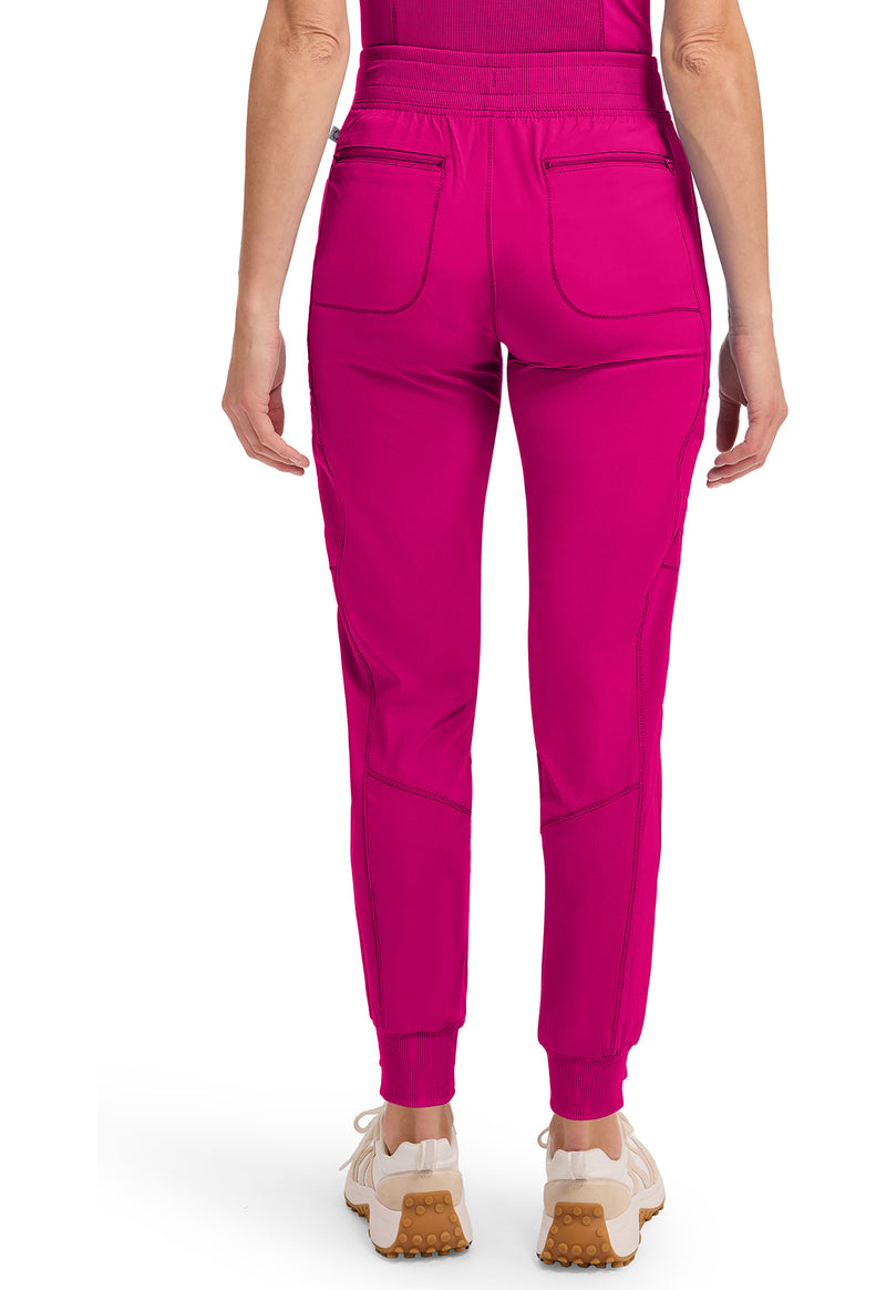 Carmine Pink - Cherokee IN Infinity Women Scrub Pants - Back View