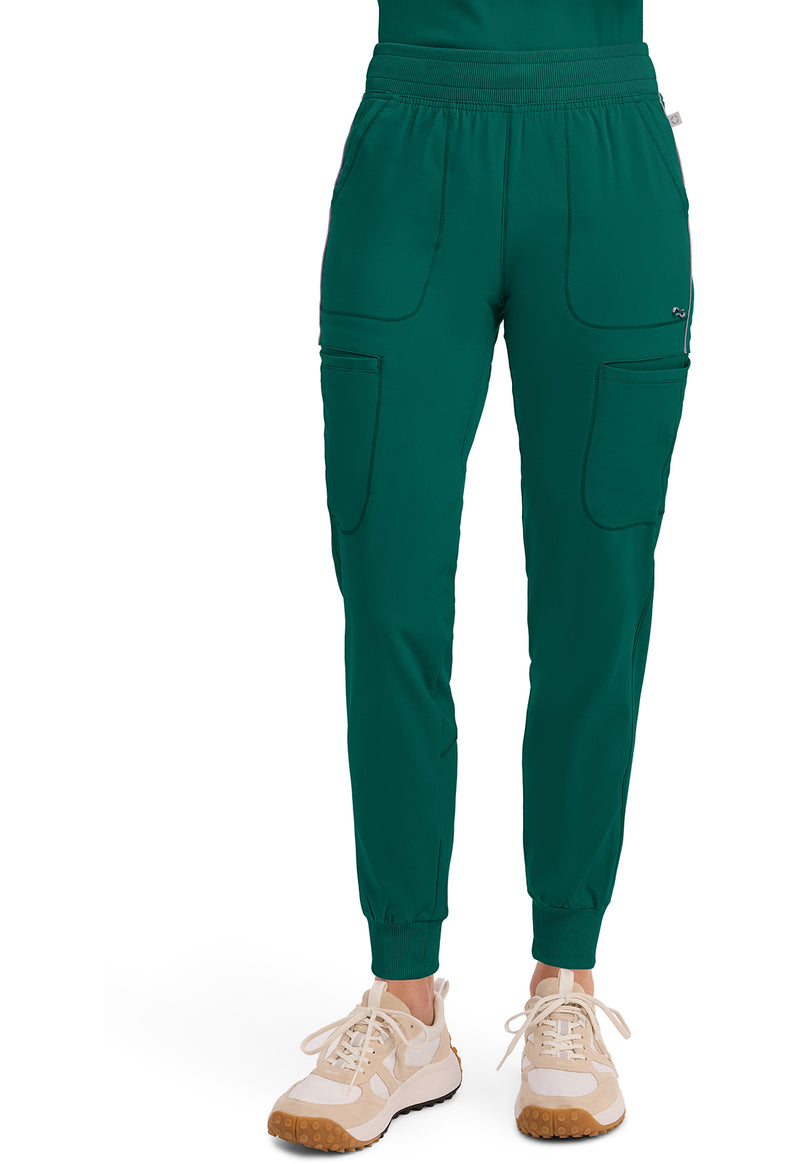Hunter Green - Cherokee IN Infinity Women Scrub Pants - Front View