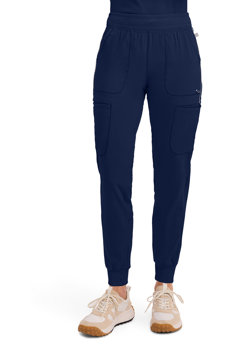 Navy - Cherokee IN Infinity Women Scrub Pants - Front View