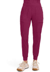 Wine - Cherokee IN Infinity Women Scrub Pants - Front View