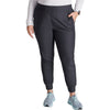 pewter - Mid Rise Tapered Leg Drawstring Pant