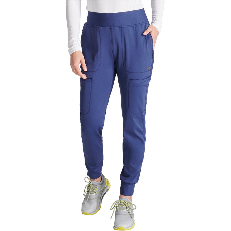 navy - Mid Rise Tapered Leg Drawstring Pant