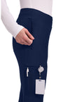 navy - Mid Rise Tapered Leg Drawstring Pant (View 2)
