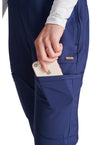navy - Mid Rise Tapered Leg Drawstring Pant (View 4)