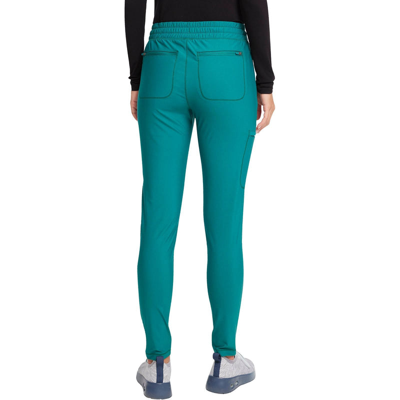 hunter green - Mid Rise Tapered Leg Drawstring Pant