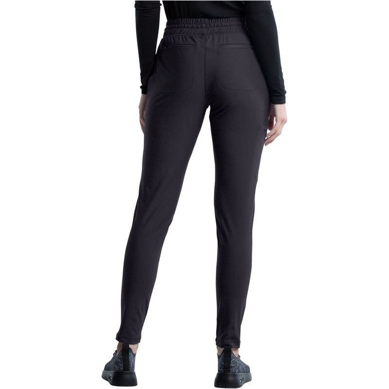 pewter - Mid Rise Tapered Leg Drawstring Pant