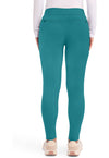 teal blue - Mid Rise Tapered Leg Drawstring Pant (Back)