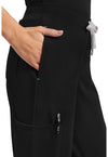 Black - Women's 5-Pocket Straight Leg Scrub Pants – Petite (View 3)