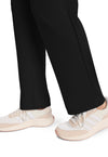 Black - Women's 5-Pocket Straight Leg Scrub Pants – Petite (View 4)