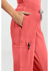 True Coral - Women's 5-Pocket Straight Leg Scrub Pants – Petite (View 3)