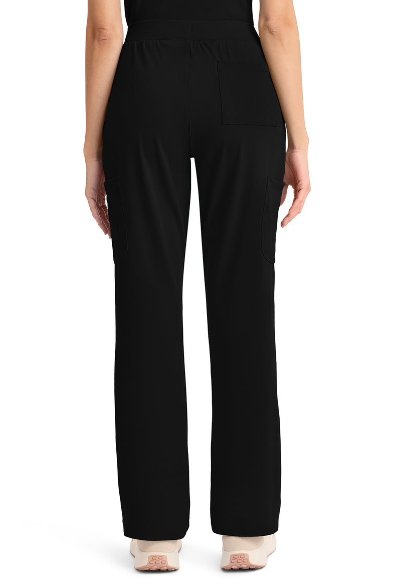 Black - Cherokee Achieve Women Scrub Pants - Back View