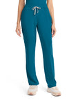 Caribbean Blue - Cherokee Achieve Women Scrub Pants - Front View