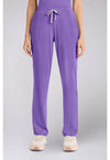 Lilac Bloom - Cherokee Achieve Women Scrub Pants - Front View