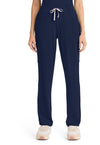 Navy - Cherokee Achieve Women Scrub Pants - Front View