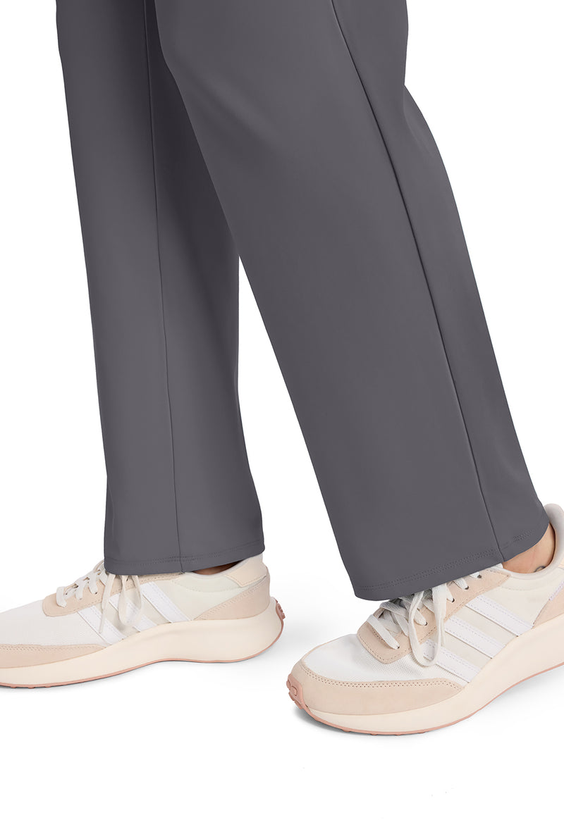 Pewter - Women's 5-Pocket Straight Leg Scrub Pants – Regular (View 4)