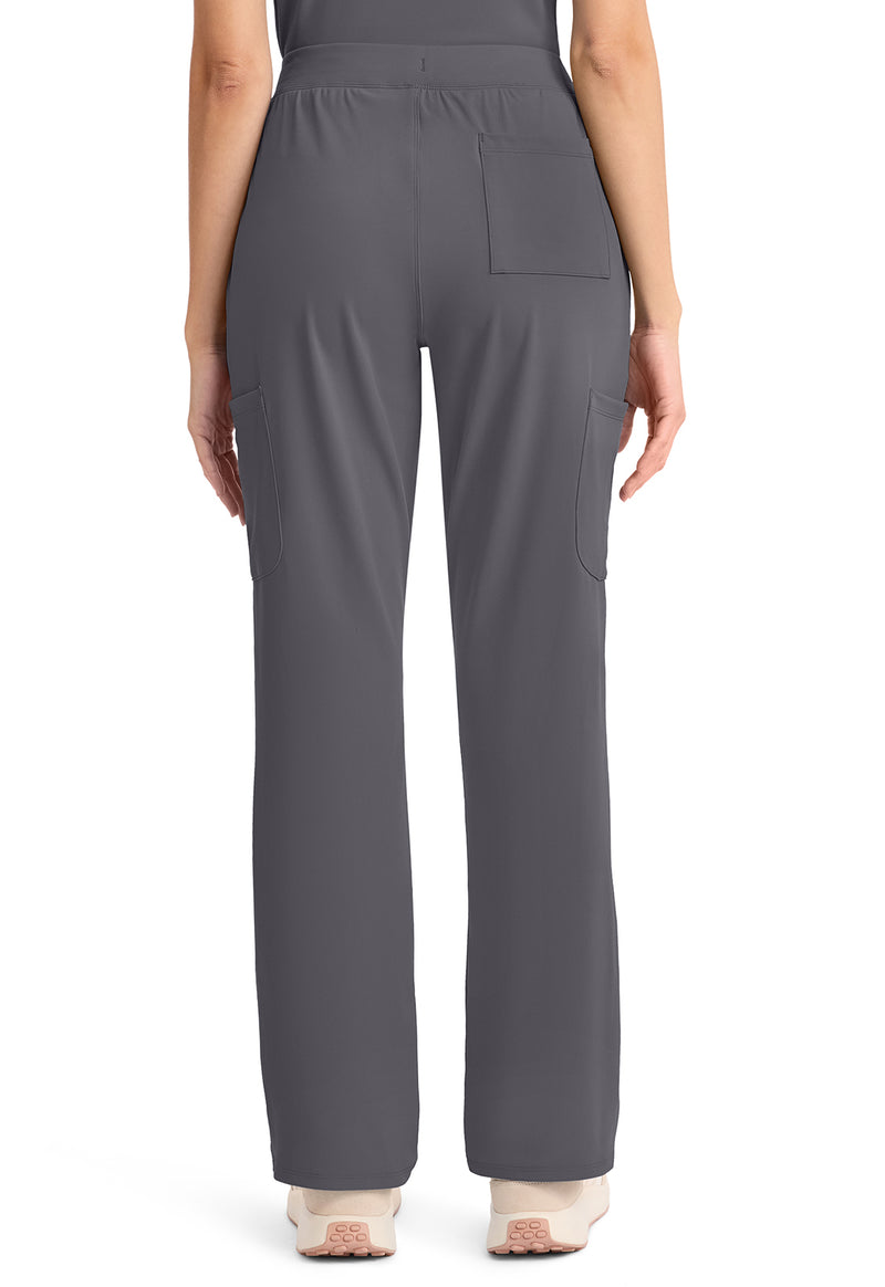 Pewter - Cherokee Achieve Women Scrub Pants - Back View