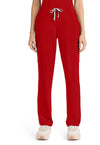 RED - Cherokee Achieve Women Scrub Pants - Front View