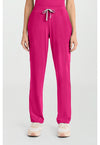 Tropical Hibiscus - Cherokee Achieve Women Scrub Pants - Front View
