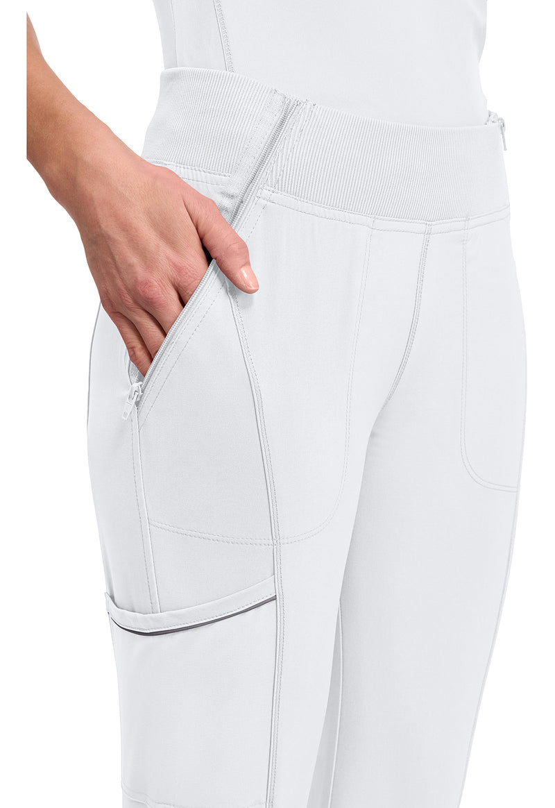 White - Women's Mid Rise Jogger – Petite (View 2)