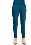 Caribbean Blue - Cherokee IN Infinity Women Scrub Pants - Front View