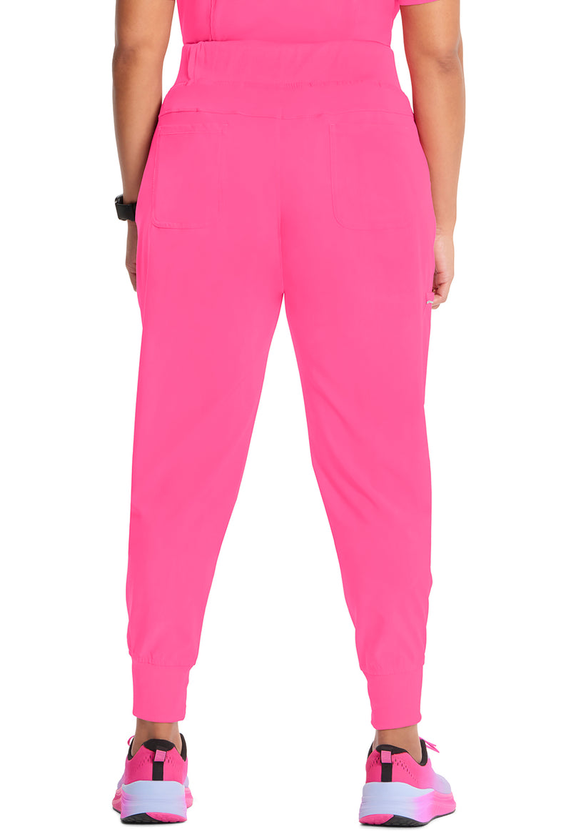 Carmine Pink - Cherokee IN Infinity Women Scrub Pants - Back View