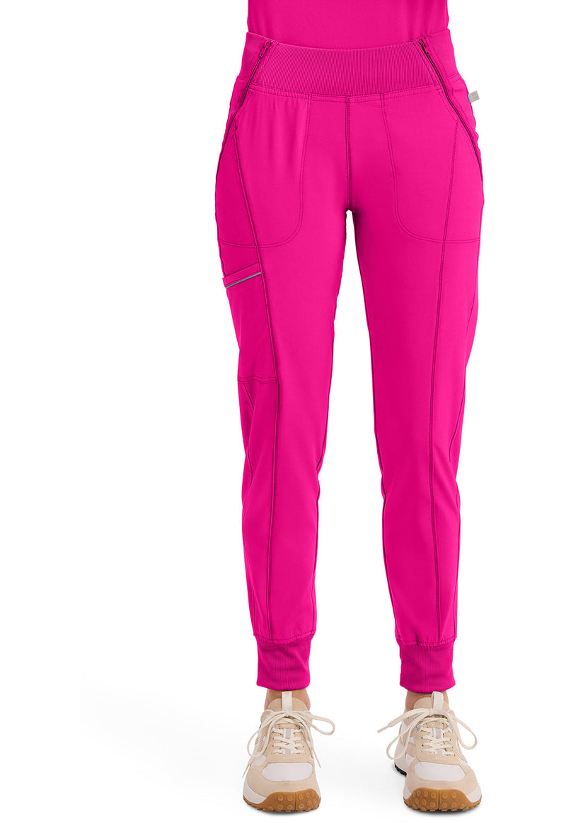 Carmine Pink - Women's Mid Rise Jogger