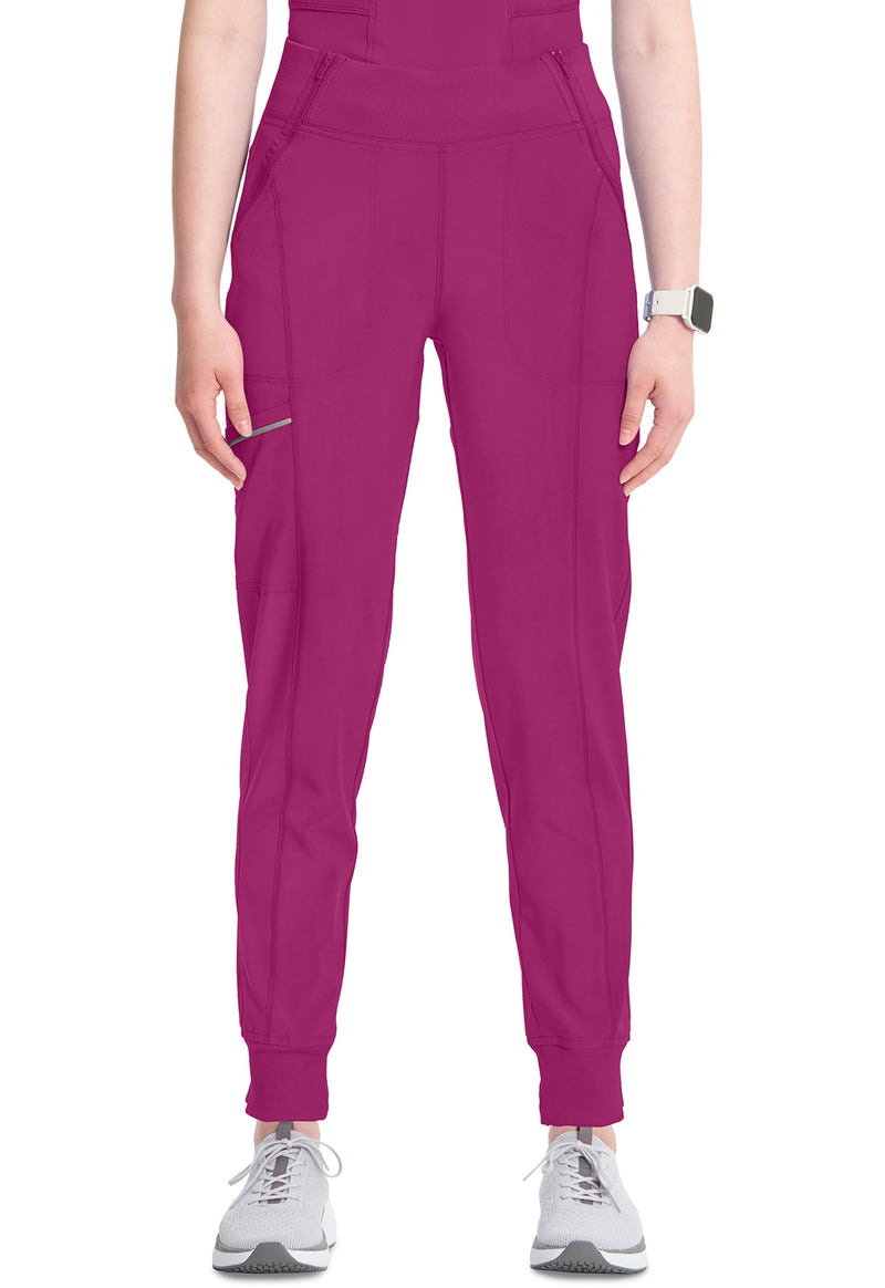 Future Fuchsia - Cherokee IN Infinity Women Scrub Pants - Front View