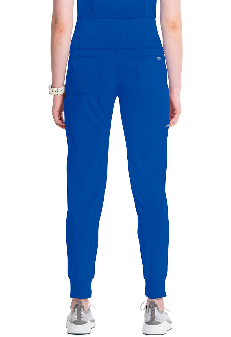 Galaxy Blue - Cherokee IN Infinity Women Scrub Pants - Back View