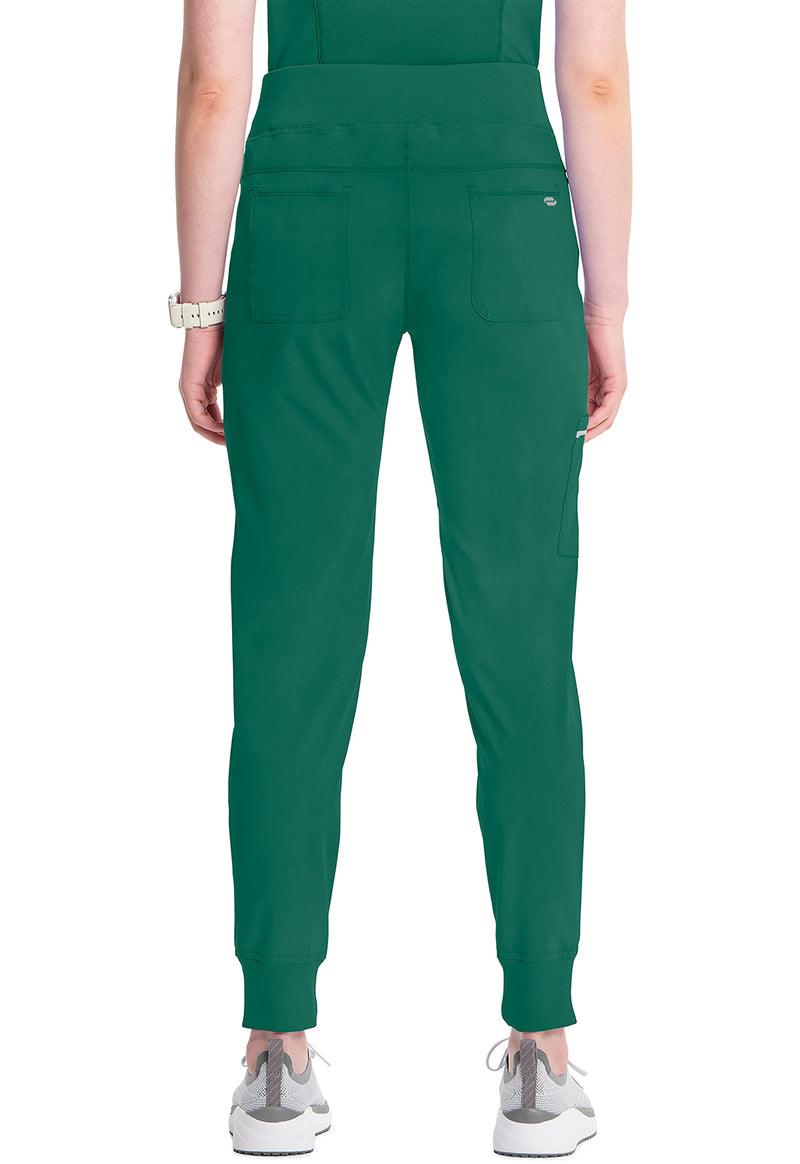 Hunter Green - Cherokee IN Infinity Women Scrub Pants - Back View