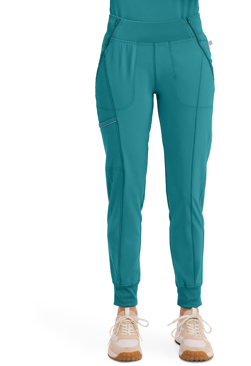 Teal Blue - Cherokee IN Infinity Women Scrub Pants - Front View