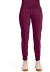 Wine - Cherokee IN Infinity Women Scrub Pants - Front View