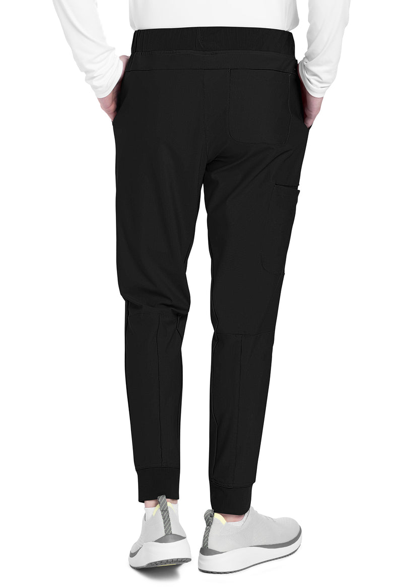 Black - Men's Mid Rise Jogger (Back)
