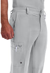Grey - Men's Fly Front Scrub Pants – Tall (View 3)