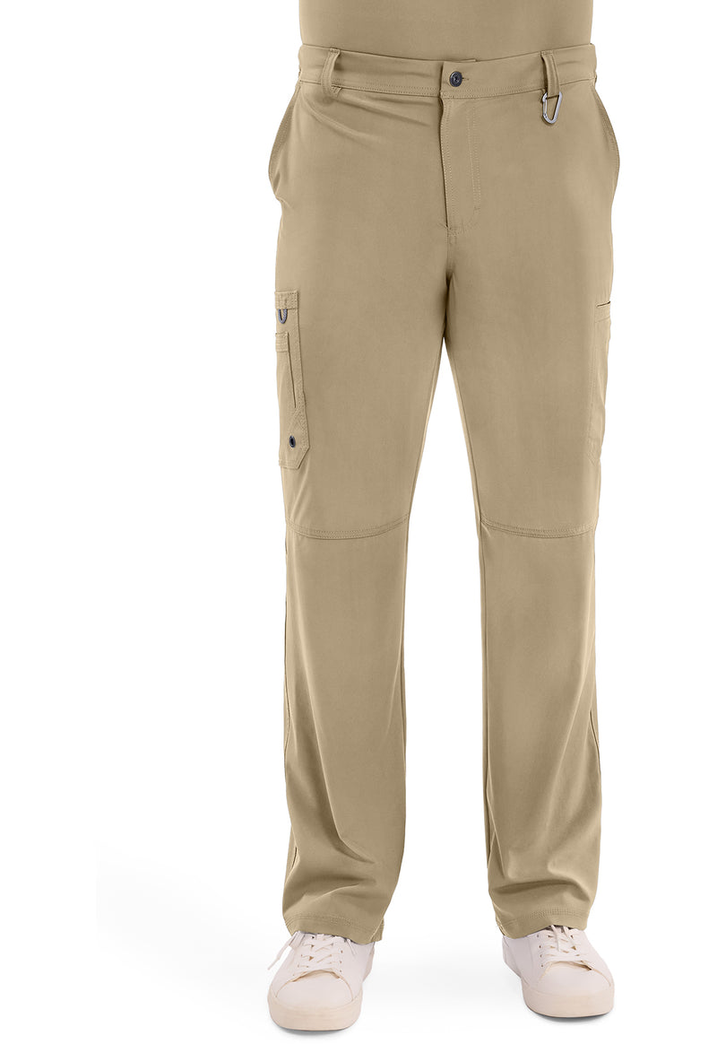 Khaki - Cherokee IN Infinity Men Scrub Pants - Front View