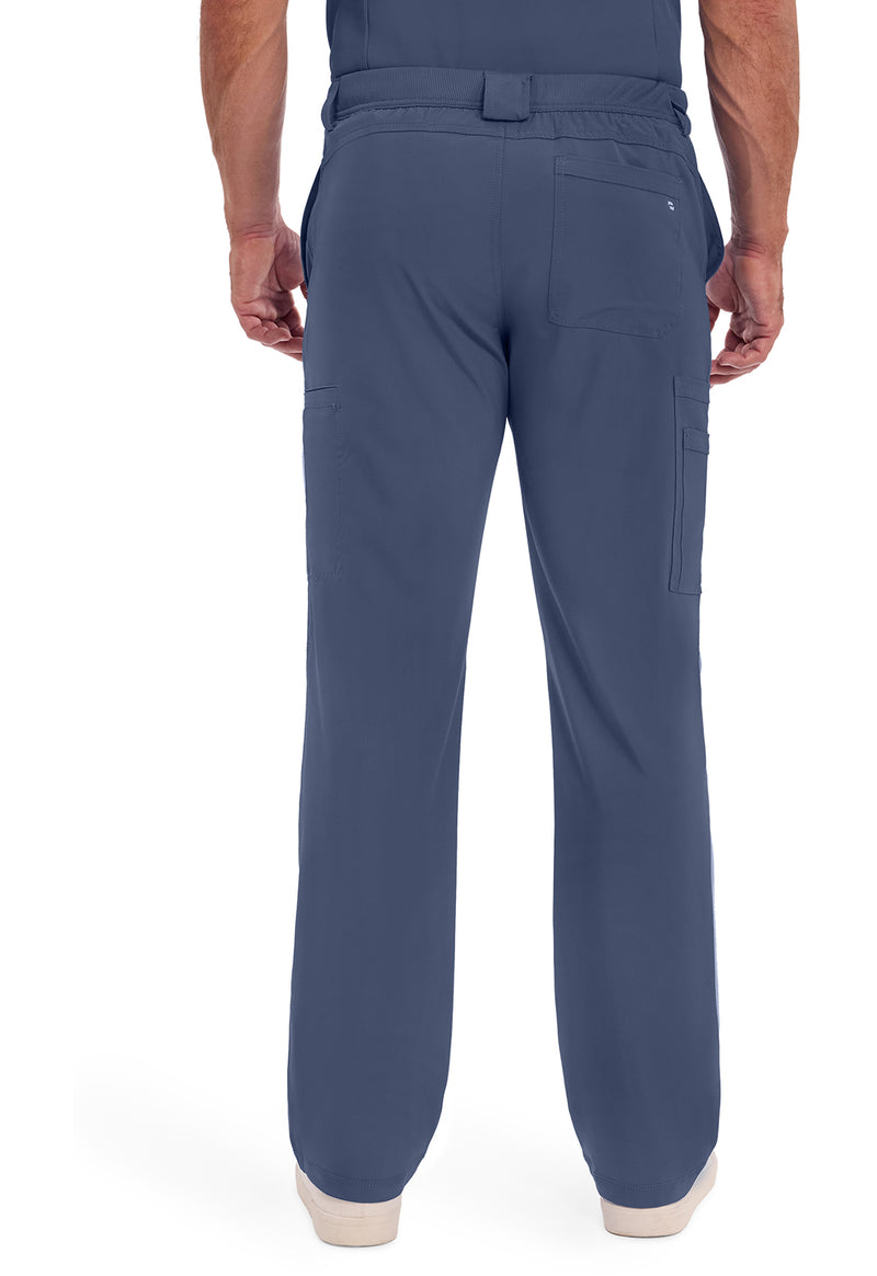 Navy - Cherokee IN Infinity Men Scrub Pants - Back View