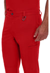 Red - Men's Fly Front Scrub Pants – Regular (View 2)