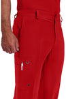 Red - Men's Fly Front Scrub Pants – Regular (View 3)