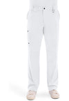 White - Cherokee IN Infinity Men Scrub Pants - Front View
