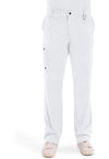 White - Men's Fly Front Scrub Pants
