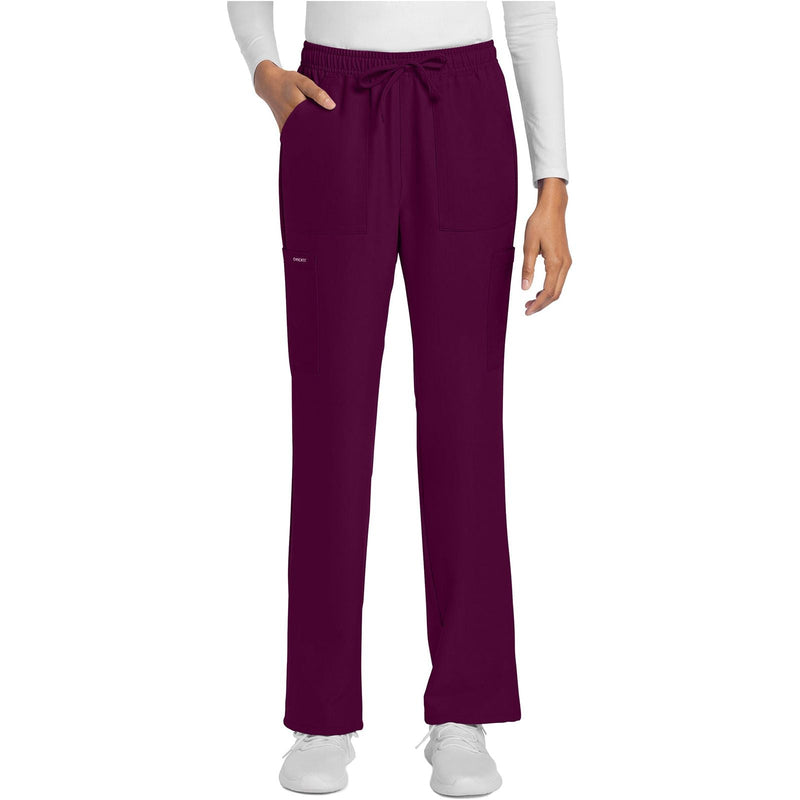wine - Mid Rise Drawstring Trouser Cargo Pant