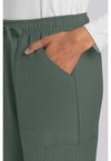 Heather Forest Moss - Straight Leg Trouser Pant (View 2)