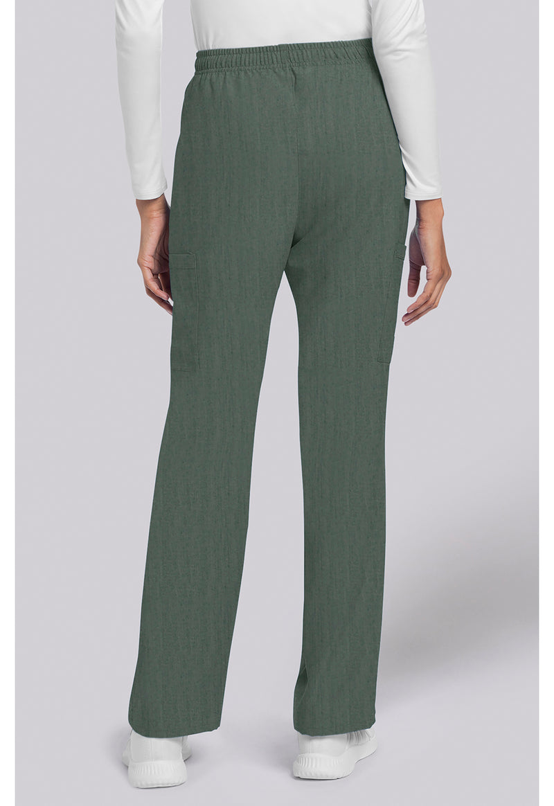 Heather Forest Moss - Straight Leg Trouser Pant (Back)