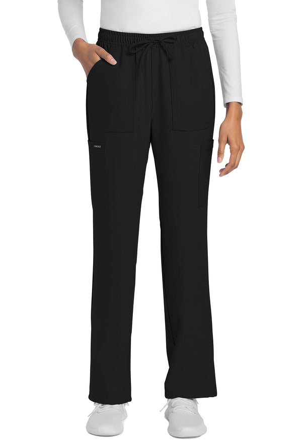 Women's Mid Rise Drawstring Trouser Cargo Scrub Pants