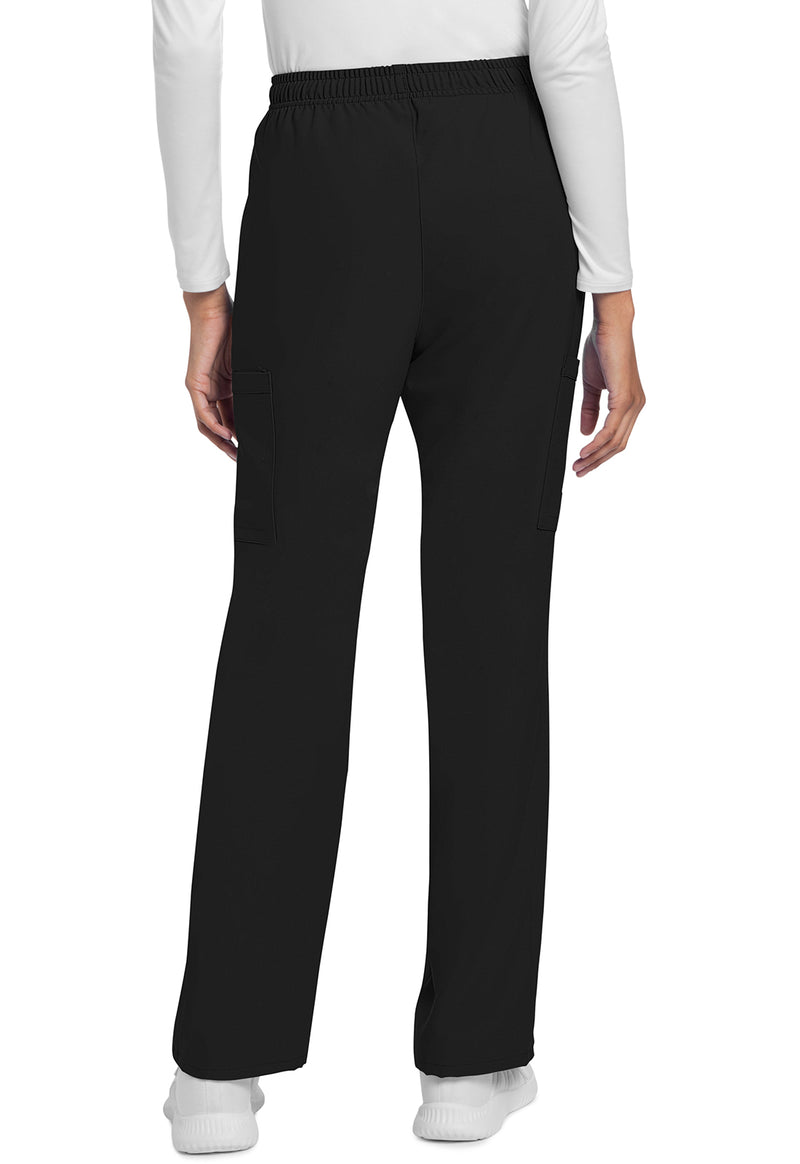 Black - Cherokee WW Originals Ultra Women Scrub Pants - Back View