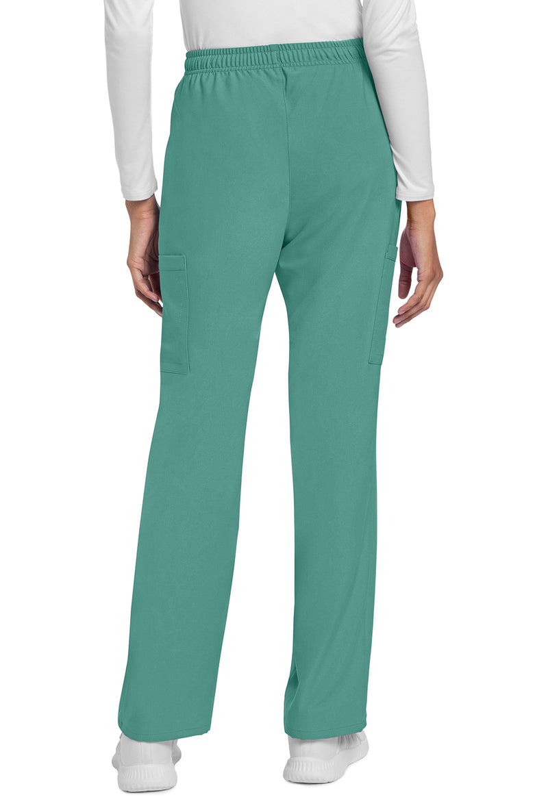 Botanical Green - Cherokee WW Originals Ultra Women Scrub Pants - Back View