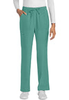 Botanical Green - Cherokee WW Originals Ultra Women Scrub Pants - Front View