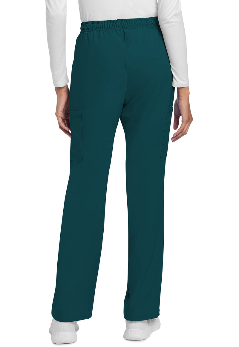 Caribbean Blue - Cherokee WW Originals Ultra Women Scrub Pants - Back View