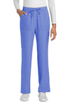 Ciel Blue - Women's Mid Rise Drawstring Trouser Cargo Scrub Pants