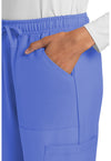 Ciel Blue - Women's Mid Rise Drawstring Trouser Cargo Scrub Pants – Regular (View 2)